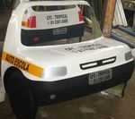 Protótipo em fibra para treinamento de baliza
