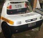 Protótipo em fibra para treinamento de baliza